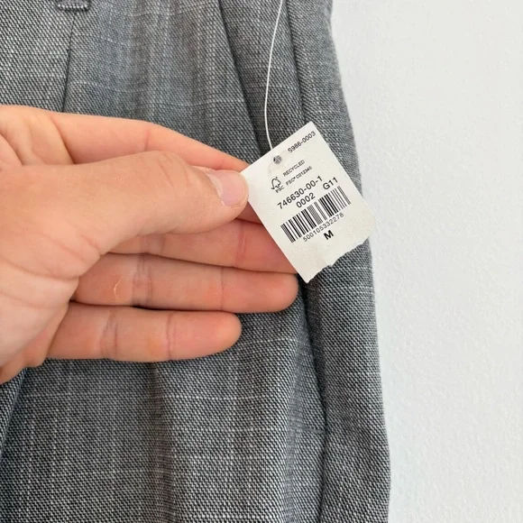 Old Navy Taylor Wide Leg Trouser Pants Gray Minimalist Career Basic Medium NWT - Picture 10 of 10